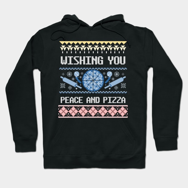 Wishing you Peace and Pizza Hoodie by cacostadesign